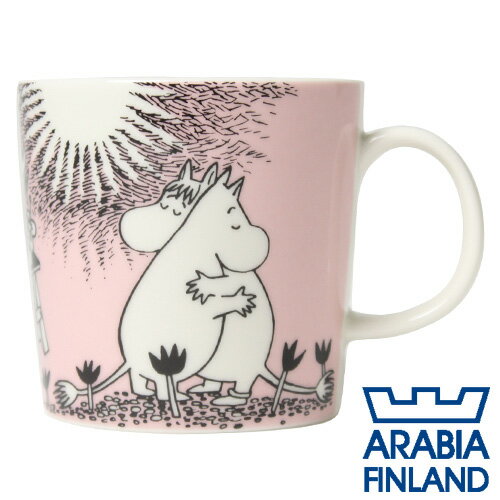 ARABIA アラビア Moomin ムーミン マグ ラブ(ピンク) 300ml Love マグカップ