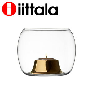 iittala イッタラ カーサ Kaasa キャンドルホルダー 141×115mm クリア/ローズゴールド『送料無料（一部地域除く）』