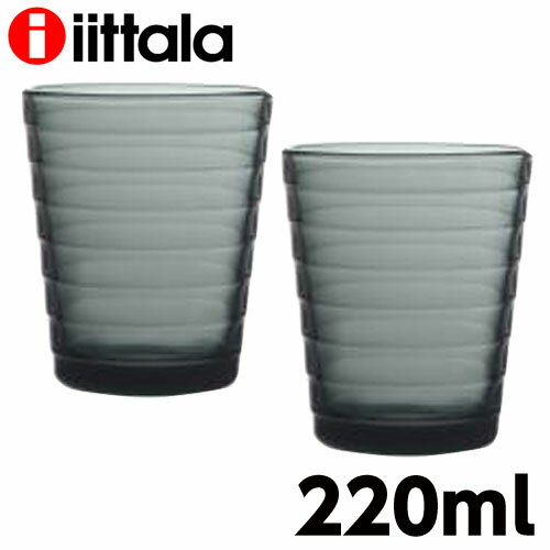 iittala イッタラ Aino Aalto アイノアアルト タンブラー 220ml ダークグレー 2個セット グラス コップ ペア