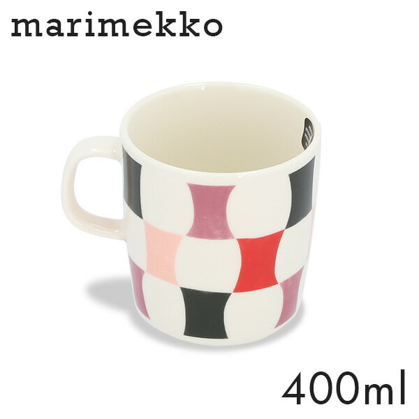 Marimekko マリメッコ Sambara サンバラ マグカップ 400ml ホワイト×コーラル×レッド×パウダー マグ マグコップ コップ カップ コーヒー 珈琲 紅茶