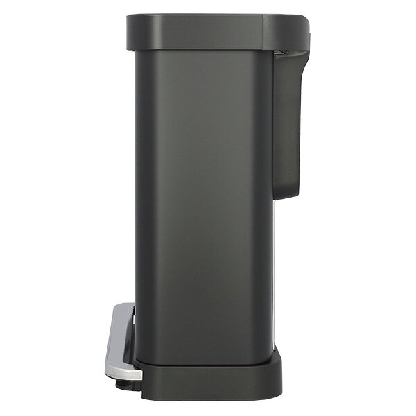 Simplehuman ゴミ箱 レクタンギュラー ステップカン 仕切 ポケット付 58L マットブラック CW2093 ごみ箱 ダストボックス ごみ入れ くず箱 キッチン用品『送料無料(一部地域除く)』 [2]