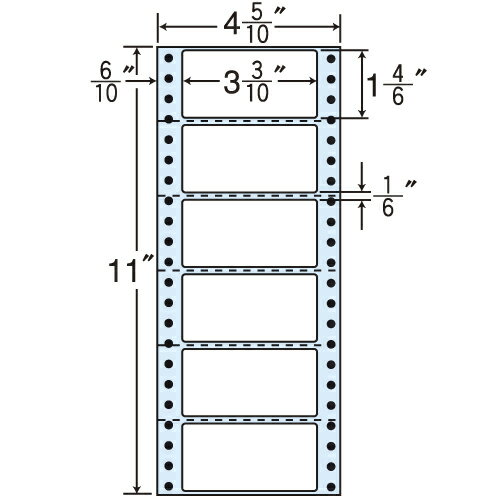 ラベルシール 東洋印刷 MM4U タックシール (連続ラベル) レギュラータイプ 1000折【代引不可】【送料無料(一部地域除く)】