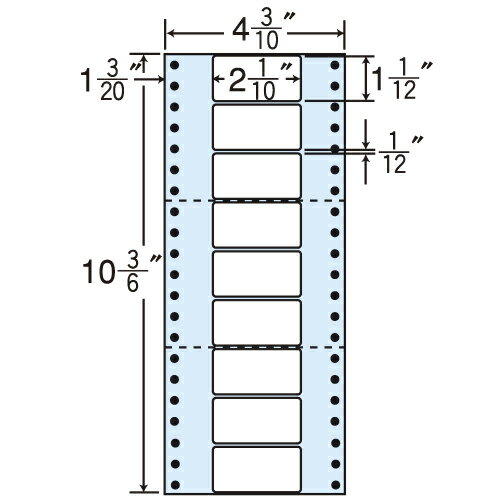 ラベルシール 東洋印刷 MM4S タックシール (連続ラベル) レギュラータイプ 1000折【代引不可】【送料無料(一部地域除く)】