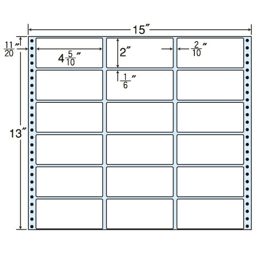 ラベルシール MX15B タックシール (連続ラベル) レギュラータイプ 500折【代引不可】【送料無料(一部地域除く)】