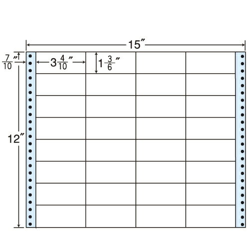 ラベルシール MX15C タックシール (連続ラベル) レギュラータイプ 500折【代引不可】【送料無料(一部地域除く)】