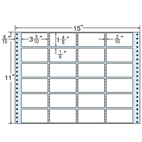 ラベルシール MH15X タックシール (連続ラベル) レギュラータイプ 500折【代引不可】【送料無料(一部地域除く)】