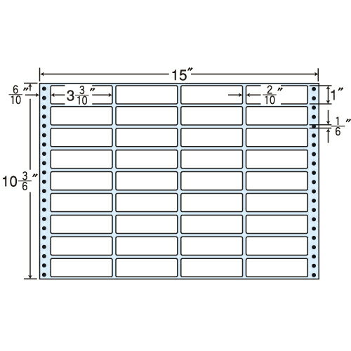 ラベルシール MX15D タックシール (連続ラベル) レギュラータイプ 500折【代引不可】【送料無料(一部地域除く)】