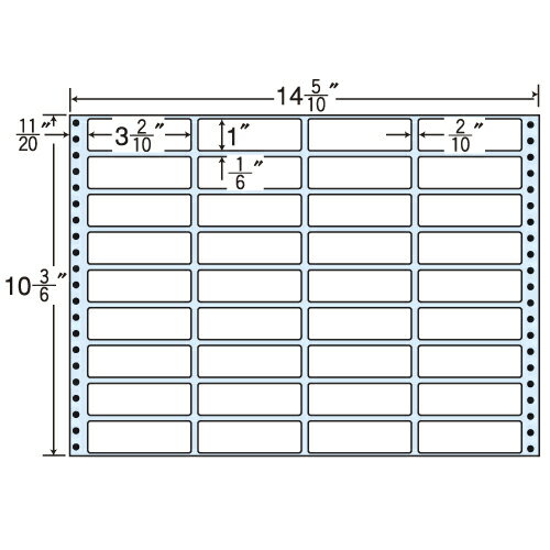 ラベルシール MT14Z タックシール (連続ラベル) レギュラータイプ 500折【代引不可】【送料無料(一部地域除く)】