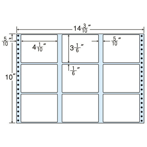 ラベルシール M14V タックシール (連続ラベル) レギュラータイプ 500折【代引不可】【送料無料(一部地域除く)】