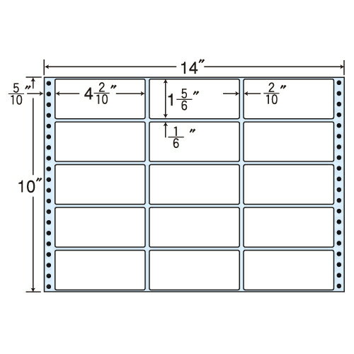 ラベルシール M14A タックシール (連続ラベル) レギュラータイプ 500折【代引不可】【送料無料(一部地域除く)】