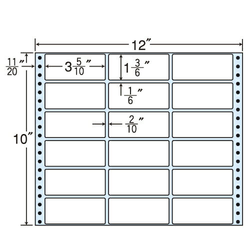 ラベルシール M12W タックシール (連続ラベル) レギュラータイプ 500折【代引不可】【送料無料(一部地域除く)】