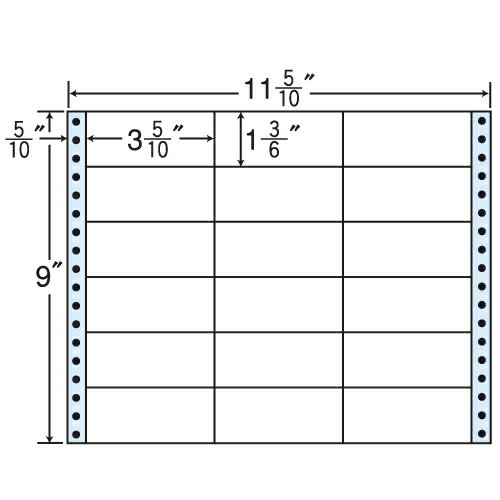 ラベルシール MT11B タックシール (連続ラベル) レギュラータイプ 500折【代引不可】【送料無料(一部地域除く)】