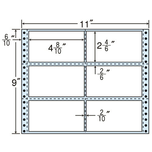 ラベルシール M11B タックシール (連続ラベル) レギュラータイプ 500折【代引不可】【送料無料(一部地域除く)】