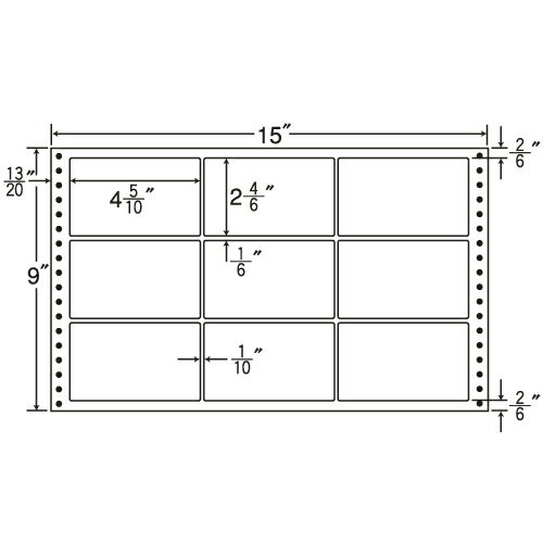 ラベルシール LT15F タックシール (連続ラベル) 耐熱タイプ 500折【代引不可】【送料無料(一部地域除く)】