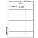 ラベルシール LDZ18U 汎用タイプ A4 500シート【代引不可】【送料無料(一部地域除く)】