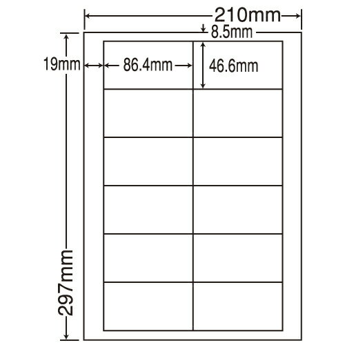 ラベルシール 東洋印刷 LDW12PBA (シンプルパック) A4 500シート OAラベル【代引不可】【送料無料(一部地域除く)】