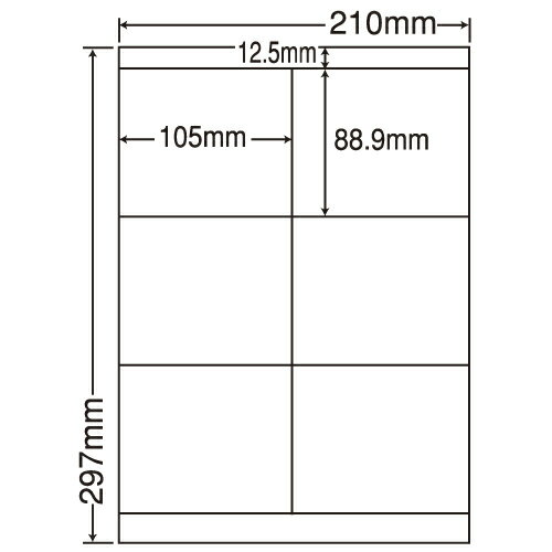 ラベルシール LDZ6G 汎用タイプ A4 500シート【代引不可】【送料無料(一部地域除く)】