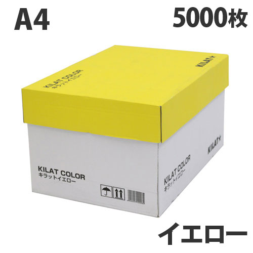 カラーコピー用紙 イエロー A4 5000枚 用紙 OA用紙 印刷用紙 無地『送料無料（一部地域除く）』