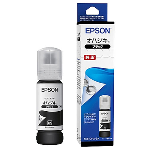 樂天商城 - EPSON インクボトル ブラック 純正 OHA-BK オハジキ 65ml