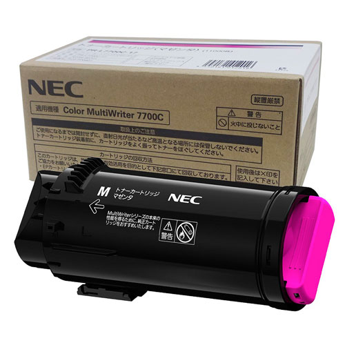 カラープリンタ用トナーカートリッジです。対応機種：PR-L7700C■商品詳細メーカー名：NEC印字枚数：11000枚※印字枚数はあくまでも目安です。購入単位：1本配送種別：直送品 代引不可 返品不可 配送日時指定不可※商品はメーカーより直送させて頂くため、代金引換でのご注文はお受け致しかねます。※こちらの商品は他の商品とは別のお届けとなります。※メーカー直送のため、納品・請求書は商品とは別に郵送させていただきます。※商品はメーカーより直送させて頂くため、ご希望配送日時の指定はできません。※メーカーにて欠品発生時はこちらからご連絡させて頂くこともございます。※お客様都合による返品・交換はお受けしておりません。※沖縄・離島は送料別途見積りとなります。※印字枚数はあくまでも目安です。A4用紙5％で印字した場合の参考値です。※リニューアルに伴いパッケージや商品名等が予告なく変更される場合がございますが、予めご了承ください。※モニターの発色具合により色合いが異なる場合がございます。【検索用キーワード】2F0746 NEC エヌイーシー トナーカートリッジ PR-L7700C-17 純正品 大容量 マゼンタ 11000枚 PRL7700C17 PR-L7700C PC用品 トナー プリンタ用トナー プリンター用トナー プリンタ用トナーカートリッジ プリンタ用トナーカートリッジ プリンタ用 プリンター用 PC用品 プリンタ用品 プリンター用品 オフィス サプライ品 消耗品 PCサプライ パソコンサプライ 純正 純正トナー 純正トナーカートリッジ カラー カラープリンタ カラープリンター