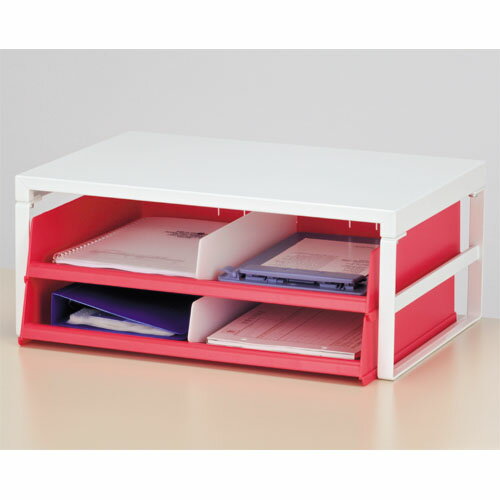 リヒトラブ 机上台 W390×D250×H160mm 黒 A-7331-24 パソコンデスク デスク 収納 文具 事務用品 卓上整理用品 卓上用品 [2]