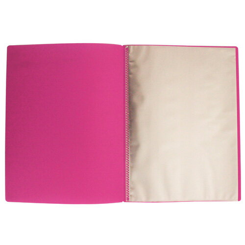 クリアブック スリム A4 20ポケット ピンク 1冊