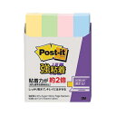 3M ふせん ポストイット 強粘着 75×14mm パステルカラー混色 90枚×4冊入 560SS-K スリーエム post-it 付箋 粘着メモ