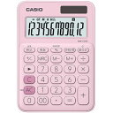 CASIO カラフル電卓(12桁) MW-C20C-PK-N ペールピンク