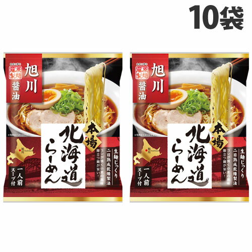 藤原製麺 北海道旭川ガラ味 醤油ラーメン 107g×10袋 