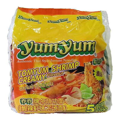 よろずやマルシェ YumYum インスタントヌードル トムヤムシュリンプクリーム味 5P×3袋 画像2