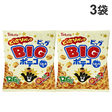 東ハト どっさりパック ポテコ うましお味 126g×3袋