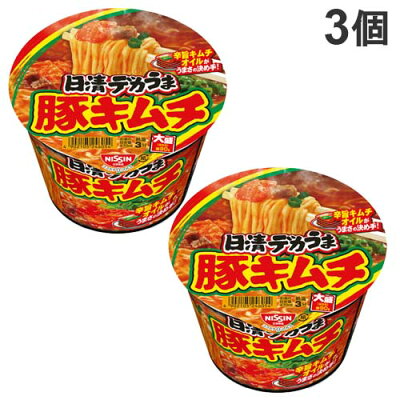 よろずやマルシェ 日清食品 日清デカうま 豚キムチ 101g×3個