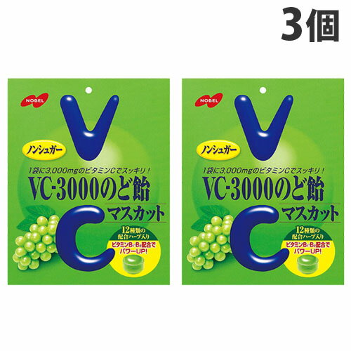 ノーベル製菓 VC-3000のど飴マスカット 90g×3個