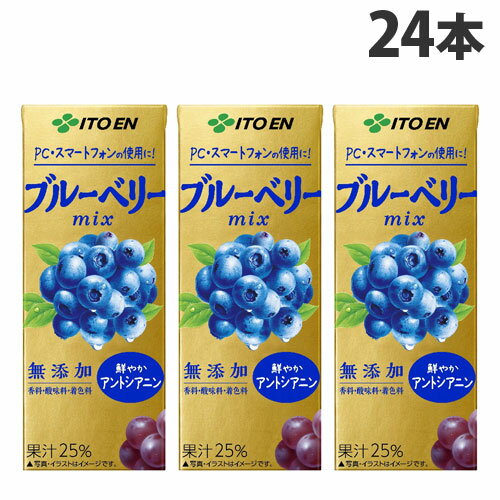 伊藤園 ブルーベリーミックス 200ml×24本 飲料 紙パック飲料 フルーツジュース 果実飲料 果実ジュース