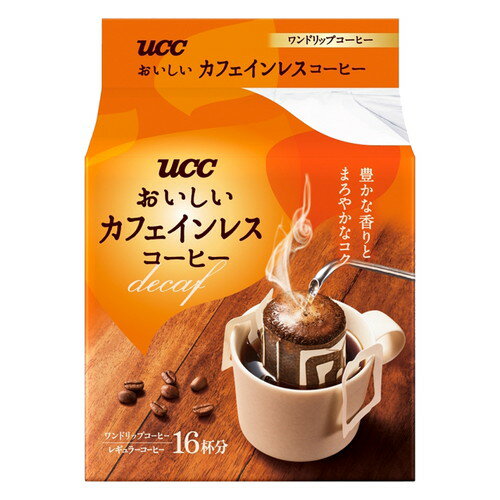おいしいカフェインレスコーヒー ドリップ 16P UCC ドリップコーヒーのサムネイル