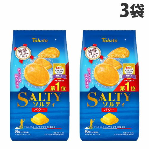 東ハト ソルティ バター 8枚×3袋 食品 お菓子 菓子 洋菓子 クッキー