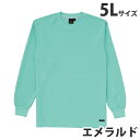 吸汗速乾長袖Tシャツ(通年用)5L エメラルド 85224 作業服 作業着 ユニホーム つなぎ 自重堂 作業 服【代引不可】【送料無料(一部地域除く)】