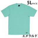 吸汗速乾半袖Tシャツ(春夏用)5L エメラルド 85234 作業服 作業着 ユニホーム つなぎ 自重堂 作業 服【代引不可】【送料無料(一部地域除く)】