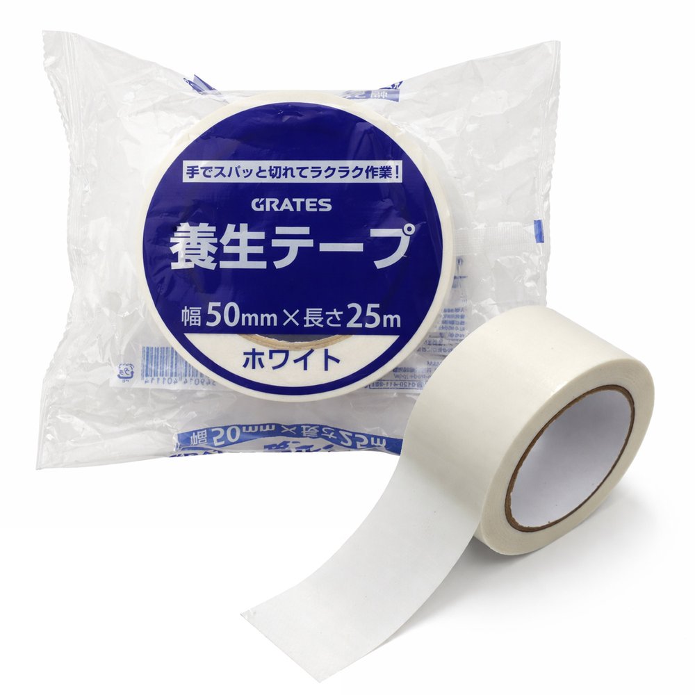 �����ơ��� 50mm��25m �ۥ磻�� 1��