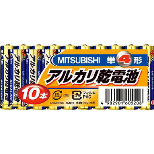 三菱電機 アルカリ乾電池単4形10本パック 1PK