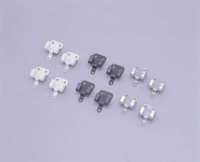 アイリスオーヤマ　メッシュパネル壁掛金具　ネジ12本付　4個入り　MPA-KK　ブラック　1セット(10点)　【返品・キャンセル不可】　246742