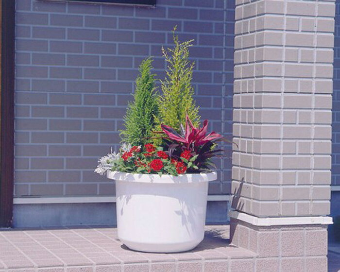 アイリスオーヤマ　ティルト中鉢　12号　みかげ　1セット(10点)　【返品・キャンセル不可】　199073