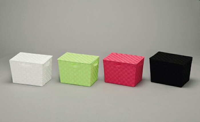 アイリスオーヤマ　カラーバスケット　フタ付　CBK-38DT　ブラック　1セット(10点)　【返品・キャンセ..