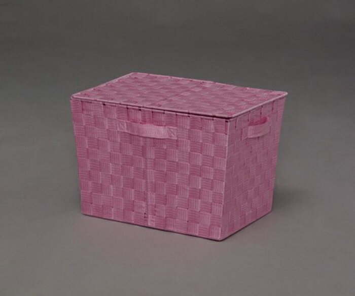 アイリスオーヤマ　カラーバスケット　フタ付　CBK-38DT　ピンク　1セット(10点)　【返品・キャンセル..