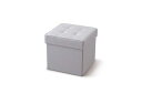 アイリスオーヤマ 折りたたみ収納スツール レギュラー (ライトグレー) SSTR−38 【返品・キャンセル不可】 529381(3)