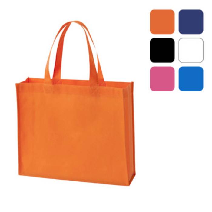 【20枚入り】不織布 横長スタンダードバッグ W360×H300×D100 90g 【全6色】 不織布バッグ 包装 ラッピング プレゼント ギフト イベント 展示会 オープンキャンパス 業務用 資料配布