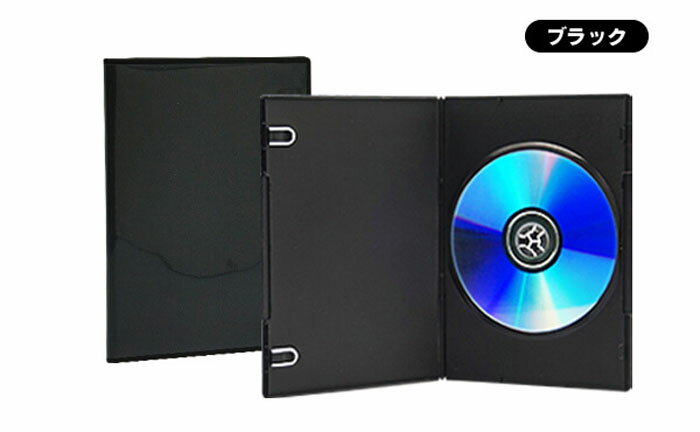 DVDパッケージケース 1枚用(7ミリ)黒(DD-6310)　200枚入り