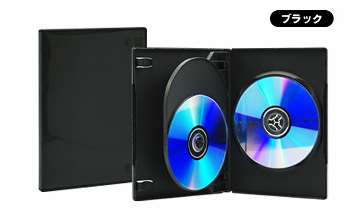 DVDパッケージケース 3枚用(14ミリ)黒(DD-6332)　100枚入り