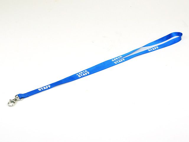 既製名入れ平織ストラップ（STAFF）12mm ブルー