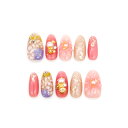 エレガントネイルチップ【紅梅色の華やかフラワーネイル】ネイルチップ フルチップネイル つけ爪 大人可愛いネイル 手作りネイルチップ ナチュラルネイル ジェル風ネイルチップ
